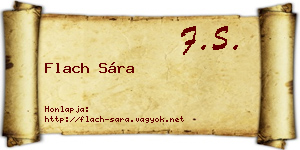 Flach Sára névjegykártya