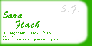 sara flach business card